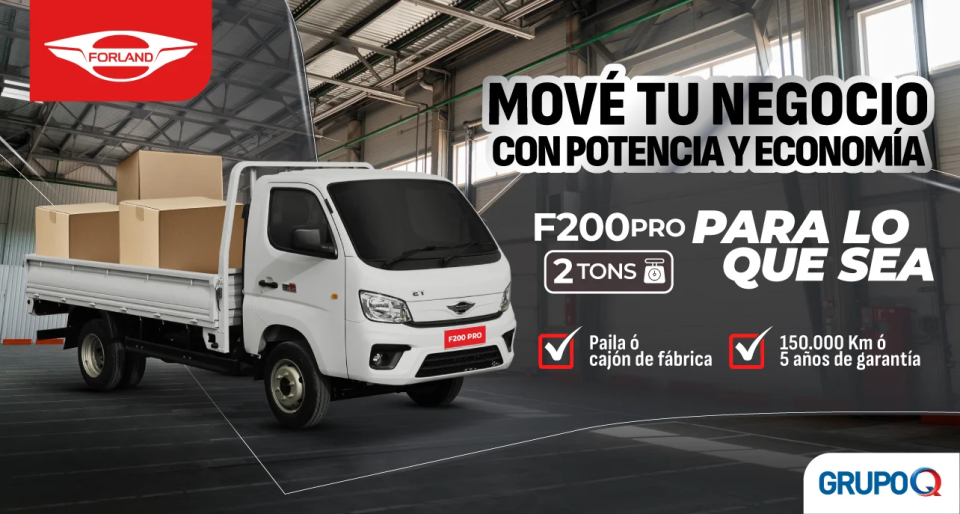 Forland F200 PRO Honduras - Para lo que sea - Capacidad de carga 2 TON - Batea incluida de fábrica - Garantía 5 años o 150000 km - Grupo Q