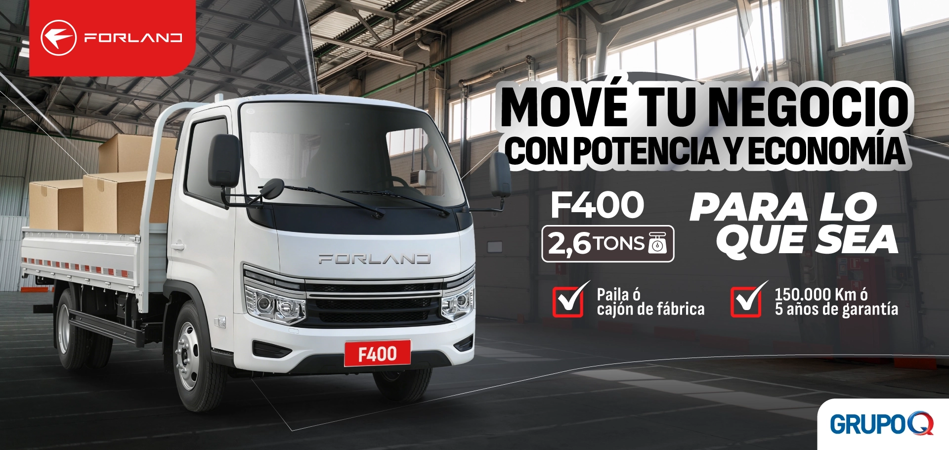 NUEVO Forland F400 PAILA Honduras - Para lo que sea - Capacidad de carga 2.6 Ton - PAILA incluida de fábrica - Garantía 5 años o 150000 km - Grupo Q